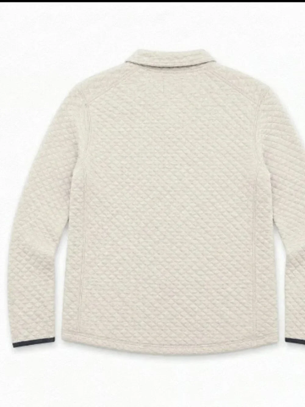 J. CREW 1/4 ZIP PULLOVER SWEATER SWEATSHIRT OATMEAL QUILTED NWOT S